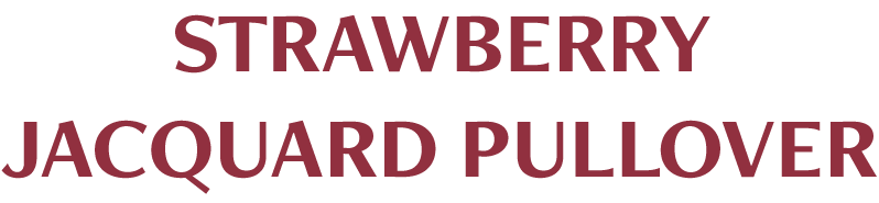 STRAWBERRY JACQUARD PULLOVER